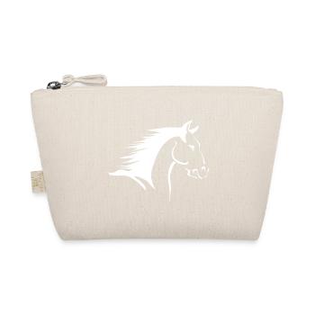 Horse head silhouette in contrast - Organic Pouch - nature - Front