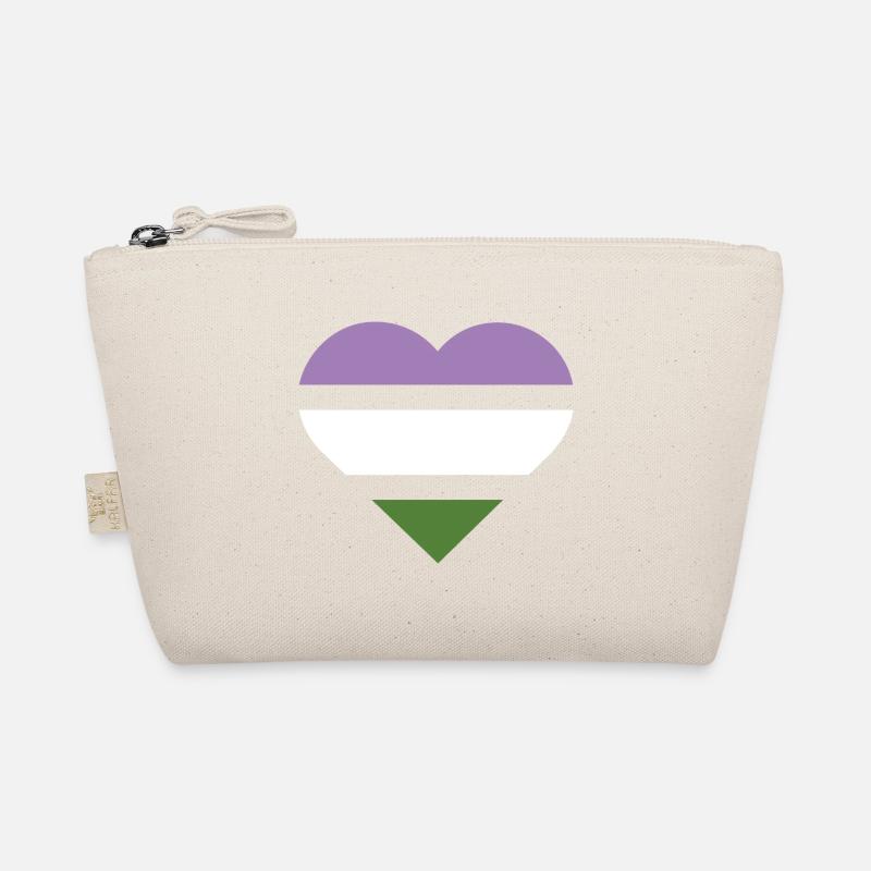 Pride Flag Heart · Genderqueer Organic Pouch