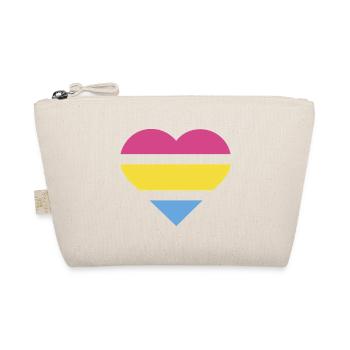 Pride Flag Heart · Pansexual - Organic Pouch - nature - Front