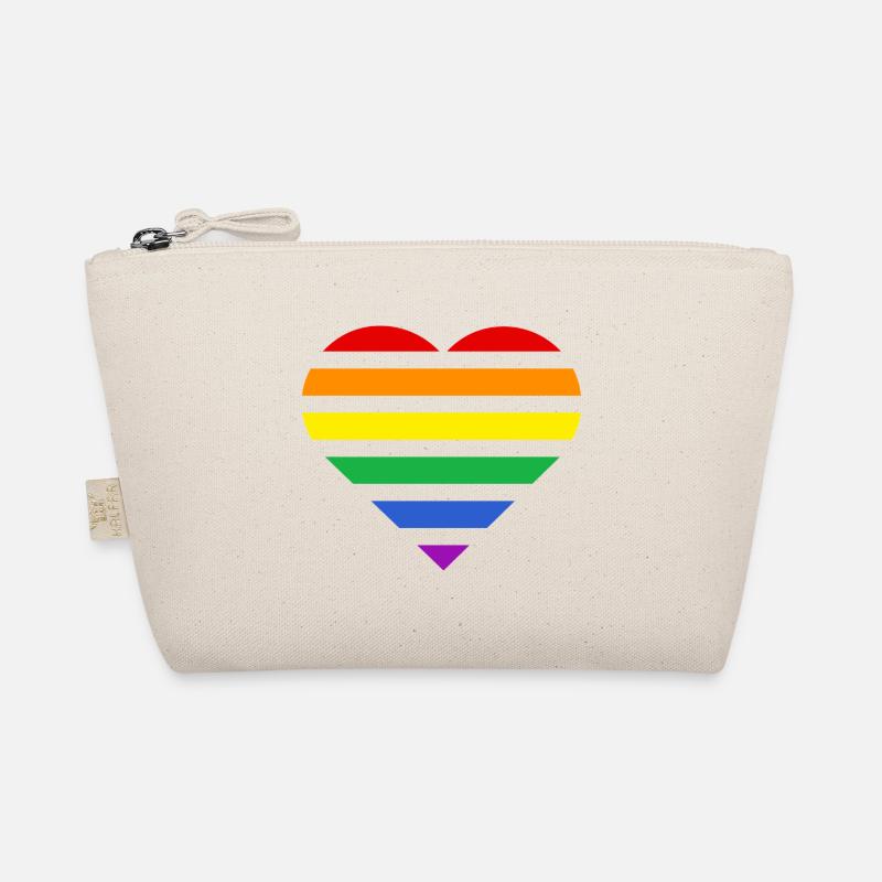 Pride Flag Heart · Classic Rainbow Bio-Täschchen