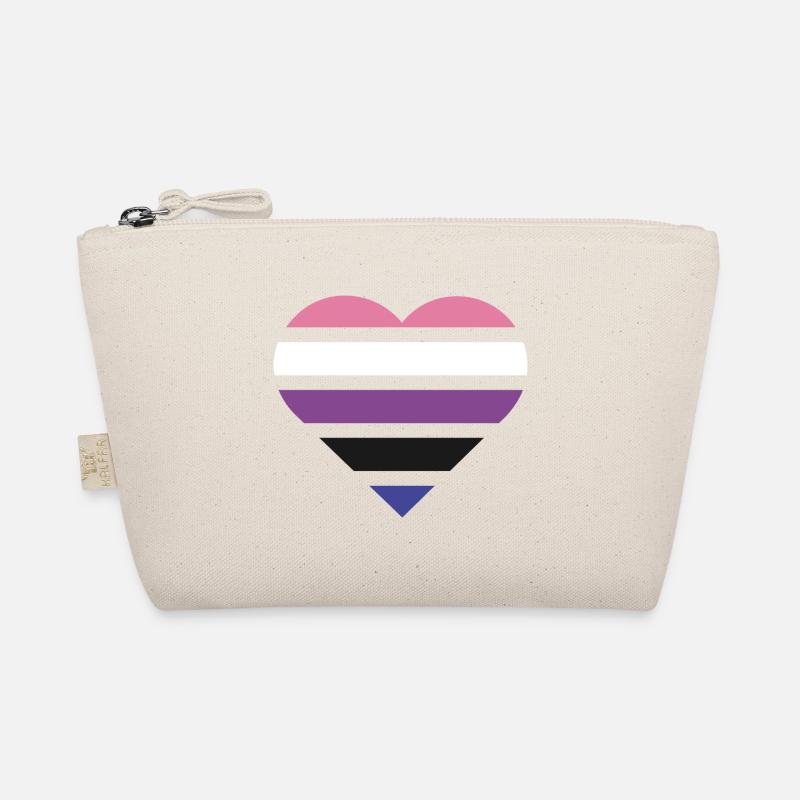 Pride Flag Heart · Genderfluid Bio-Täschchen
