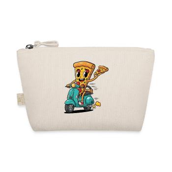 T-shirt Pizza Livreure - Design Tranche de Pizza  - Trousse biologique - nature - Devant