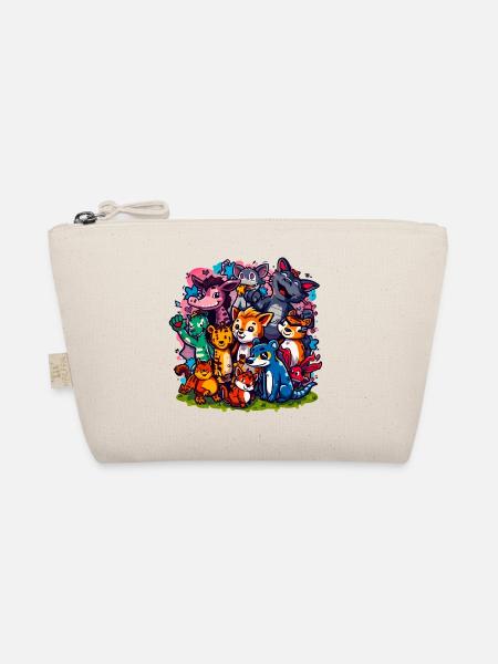 Animals Group Cartoon Colors - Organic Pouch - nature - Front