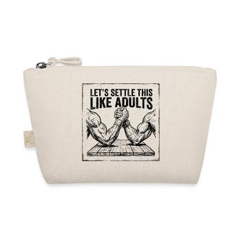 Let's clear this up like adults – Funny Arm - Organic Pouch - nature - Front