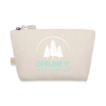 Offline ist der neue Luxus - Minimalistisches Intr - Bio-Täschchen - Natur - Vorne