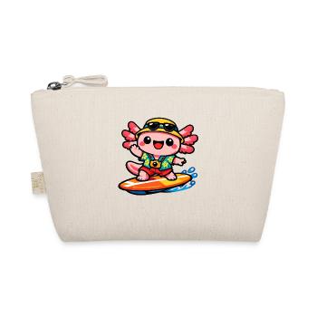 Kawaii Surfstrandheld Axolotl - Bio-Täschchen - Natur - Vorne