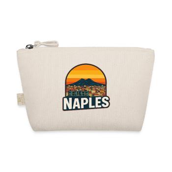 Naples Italy Retro Sunset Vesuvius Skyline - Organic Pouch - nature - Front