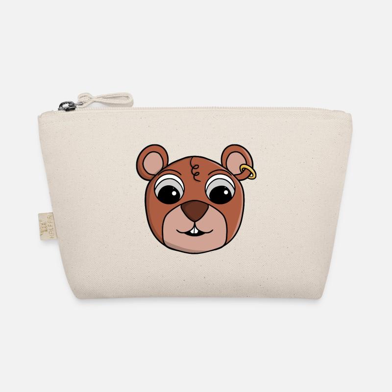 Fröhliches, freches Tiergesicht Bio-Täschchen