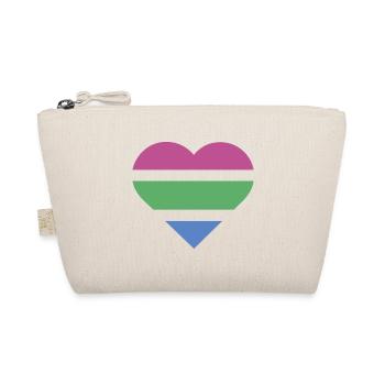 Pride Flag Heart · Polysexual - Organic Pouch - nature - Front