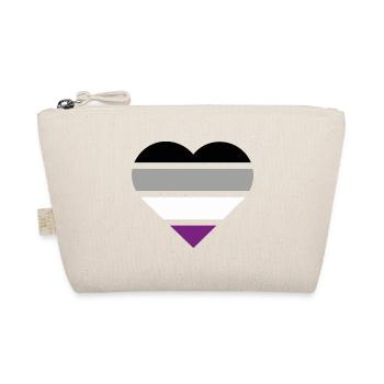 Pride Flag Heart · Asexual - Bio-Täschchen - Natur - Vorne