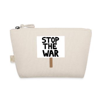 Stop the War Protest Sign - Organic Pouch - nature - Front