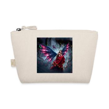 Winged fairy in red dress - Organic Pouch - nature - Front