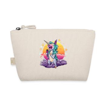 Sunset Unicorn with Microphone - Organic Pouch - nature - Front