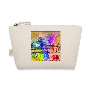 Colorful Winter Village Watercolor - Organic Pouch - nature - Front
