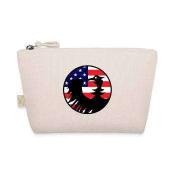 Eagle Flag USA Silhouette - Organic Pouch - nature - Front