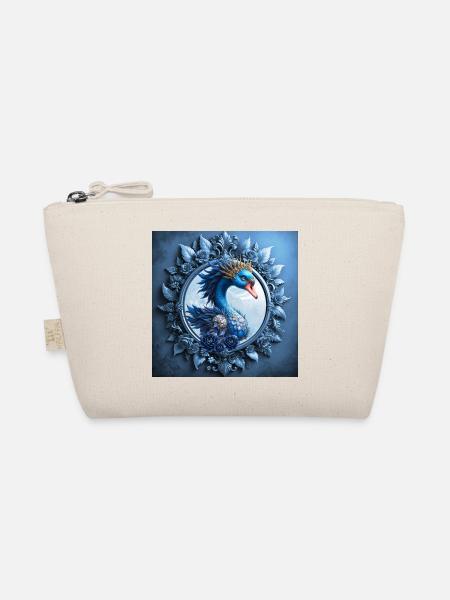 Blue Phoenix Crest in Frame - Organic Pouch - nature - Front