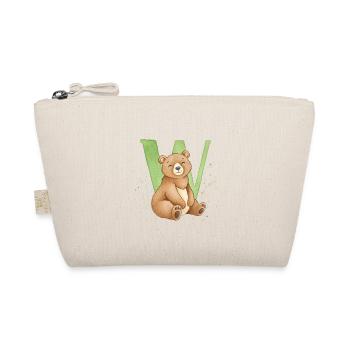 Bär mit Buchstabe W - Bio-Täschchen - Natur - Vorne