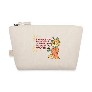 Funny cat coffee before work - Organic Pouch - nature - Front