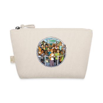 Colorful travelers on the bus - Organic Pouch - nature - Front