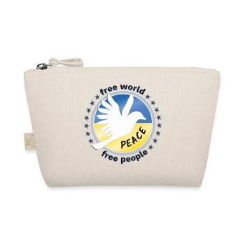 Free World Peace Freie Welt Frieden Ukraine Taube - Bio-Täschchen - Natur - Vorne
