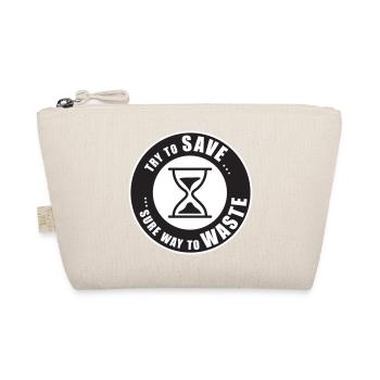 Time is money – hourglass warning - Organic Pouch - nature - Front