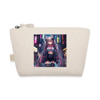 Cyberpunk Streetwear Chat néon - Trousse biologique - nature - Devant