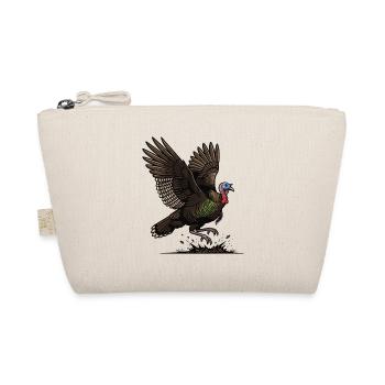 Wild Turkey in Flight Wilderness Forest - Organic Pouch - nature - Front
