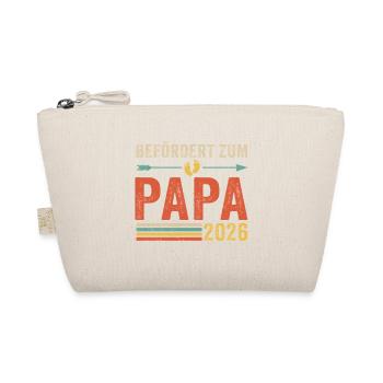 Retro Befördert zum Papa 2026 - Bio-Täschchen - Natur - Vorne
