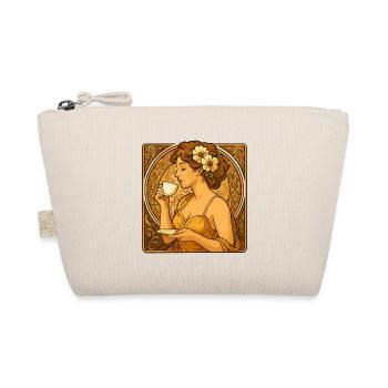 Pin-up Art nouveau : Femme élégante au café - Trousse biologique - nature - Devant
