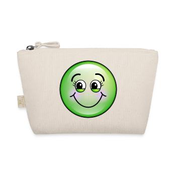 Cute Green Bubble - Organic Pouch - nature - Front