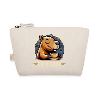 Café Bara Funny Capybara Cartoon - Organic Pouch - nature - Front