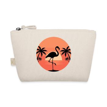 Flamingo im Sonnenuntergang Tropik - Bio-Täschchen - Natur - Vorne