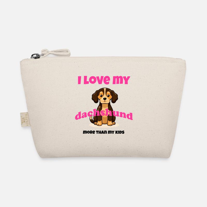 J’adore mon teckel – cadeau mignon pour un chien teckel Trousse biologique