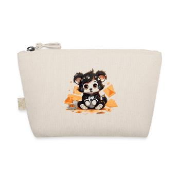 Luxus-Panda mit Geldsäcken - Bio-Täschchen - Natur - Vorne