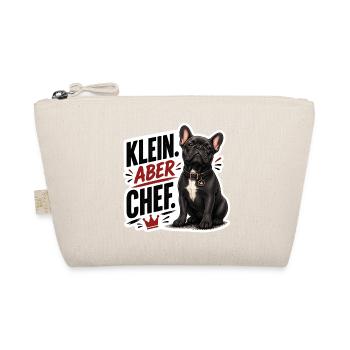Frenchie – Klein aber Chef Bully - Bio-Täschchen - Natur - Vorne