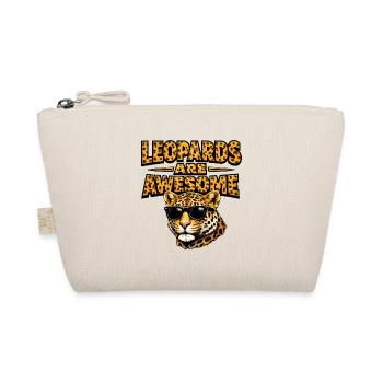 Leopards Are Awesome – Leopard with Sunglasses - Organic Pouch - nature - Front