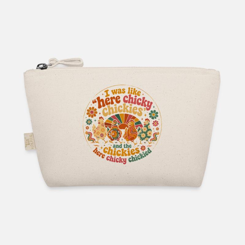 Hen Humor Retro Groovy Farmer Gift Organic Pouch