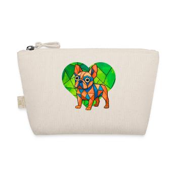 French Bulldog Soccer Pro Retro Goal Striker Art - Organic Pouch - nature - Front