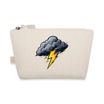 Cloud Lightning Thunderstorm Storm Weather Motif - Organic Pouch - nature - Front