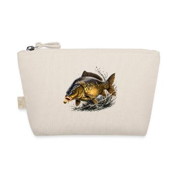 Mirror Carp Boilie Strike Fishing Design - Organic Pouch - nature - Front
