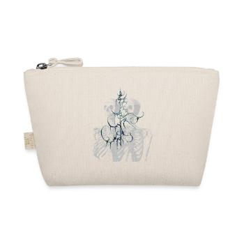 Glitch Skeleton Melt Dark Aesthetic Design - Organic Pouch - nature - Front