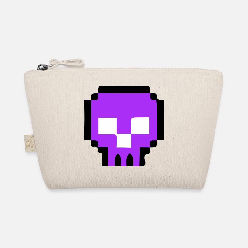 Pixel Totenkopf Game Over Bio-Täschchen