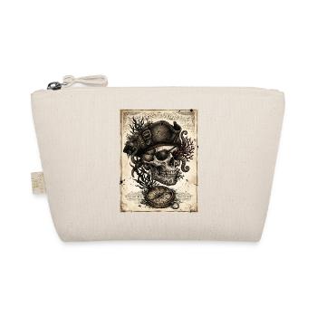 Pirate skull and compass - Organic Pouch - nature - Front