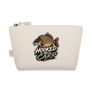 Hooked On Carp Funny Carp Fishing Design - Organic Pouch - nature - Front