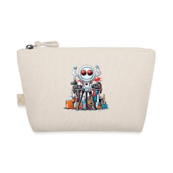 Small laboratory robot with tools - Organic Pouch - nature - Front