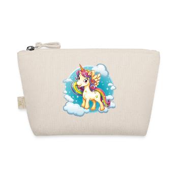 Regenbogen Einhorn Wolkenzauber - Bio-Täschchen - Natur - Vorne