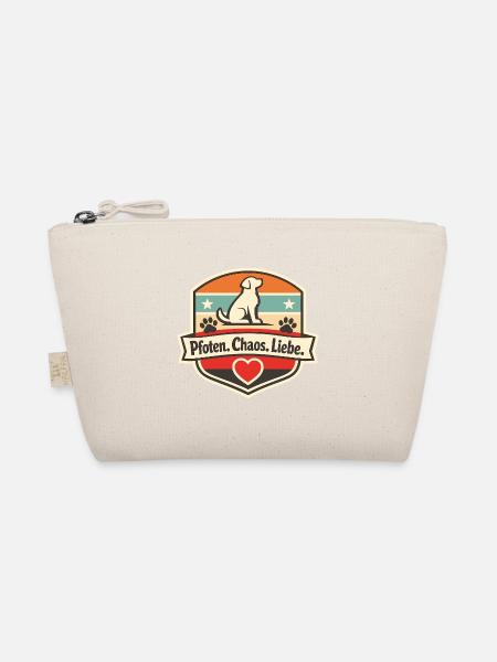 Pfoten Chaos Liebe Patch - Bio-Täschchen - Natur - Vorne