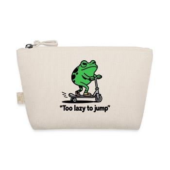 Too Lazy to Jump Funny Frog Chillout - Organic Pouch - nature - Front
