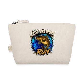 Just One More Run Funny Carp Fishing Design - Organic Pouch - nature - Front