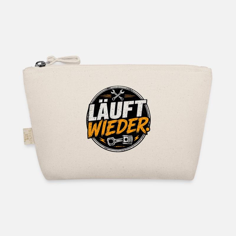 Läuft Wieder! Mechaniker Badge - Bio-Täschchen - Natur